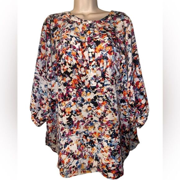 Premise Studio. Black Floral 
Women's 
Ruffle Sleeve
100% Polyester - Picture 1 of 5